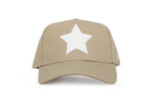 Vintage Havana Trucker Hat for Women  – Khaki Adjustable Cap – Pearl Star
